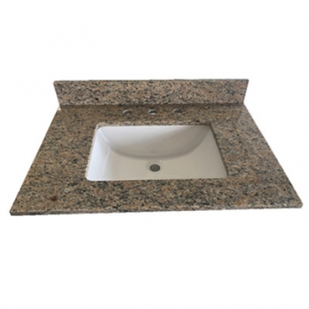 Santa Cecilia Granite Bathroom Vanity Top with sink 