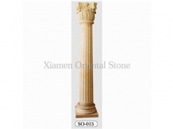 Natural Granite Exterior Porch Pillars and Carving Column 